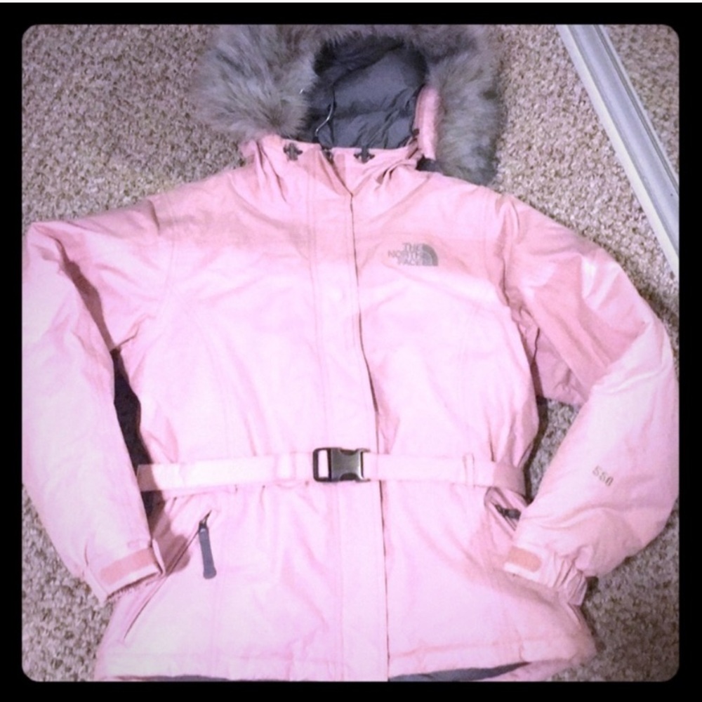 North Face pink coat